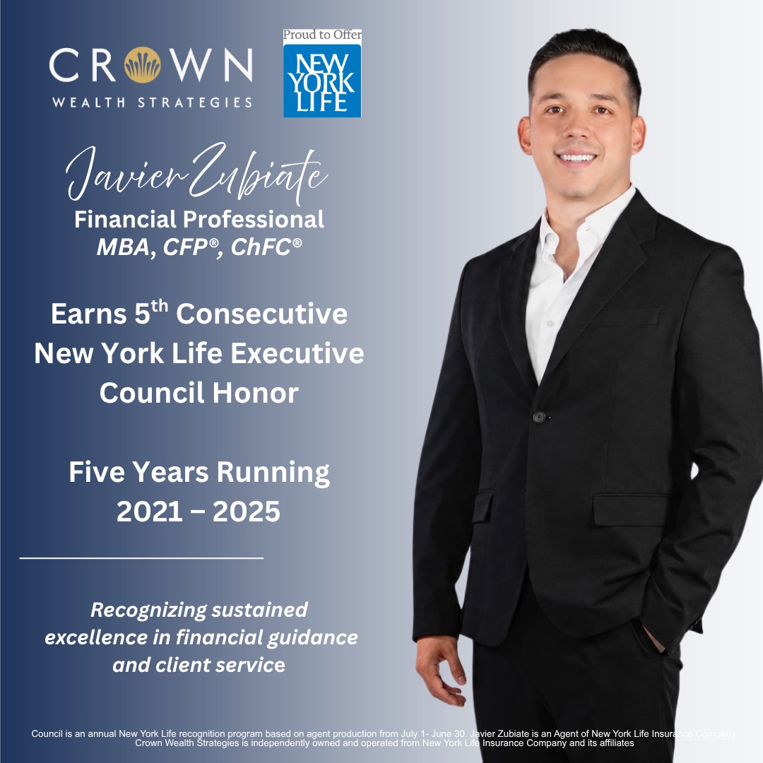 Javier Zubiate Earns Fifth Consecutive New York Life Executive Council Honor