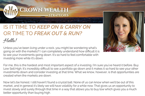Is it time to keep on & carry on or time to freak out & run?